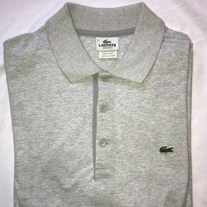 🐊LACOSTE REGULAR FIT POLO, Striped Gray_NWT